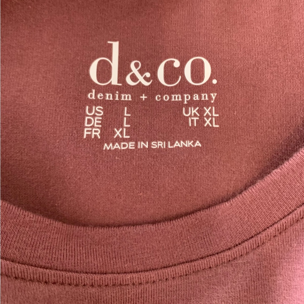 New D&Co Fall Floral Embroidery Relaxed Top Large 3/4 Sleeve - Picture 6 of 7